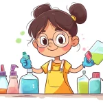 Girl Making Homemade Cleaning Products